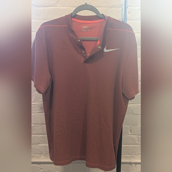 Nike Other - Nike Golf Dri-Fit Men's Orange Black Polo Shirt